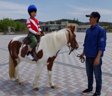 ＧＷの水沢競馬場で、「ポニー乗馬」を体験できます。：水沢競馬場